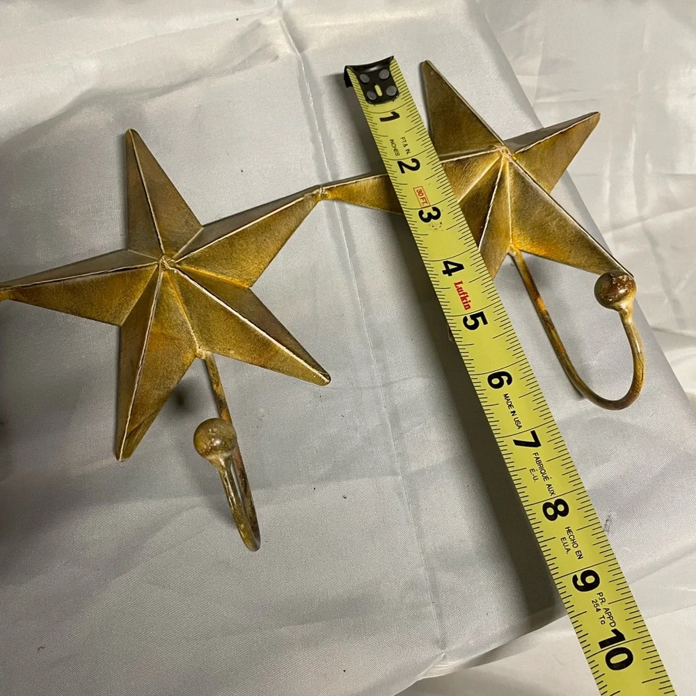 Gold Star Wall Hook Rack - Decorative Home Wall Decor